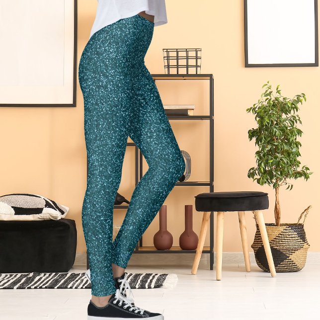 Legging Presente de Natal Esportivo com Brilho Verde Azul  (Criador carregado)