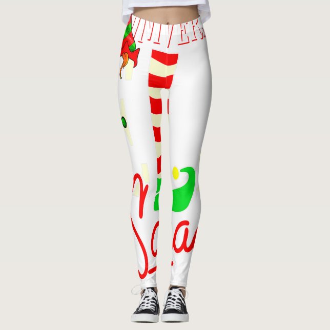 Legging Presente de Natal na Praça da Universidade Elf par (Frente)
