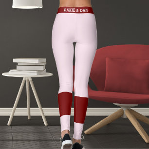 Legging Presente Elegante Rosa Vermelho Dia dos Namorados