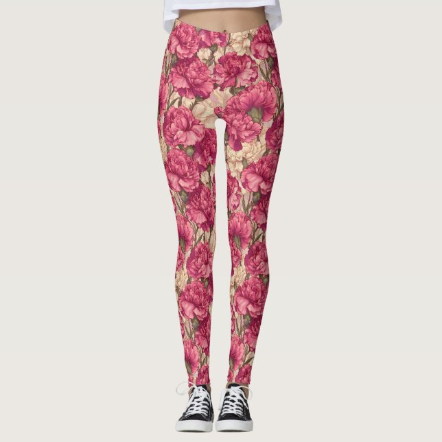 Legging Presentes de Casamento Pétala de Cravo Cardio Rosa (Frente)