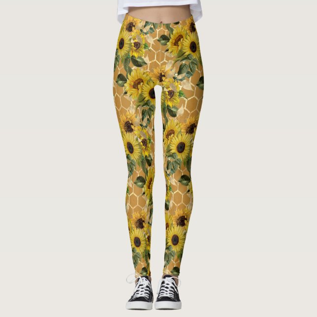 Legging Presentes de girassol | Faça Como Um Girassol (Frente)