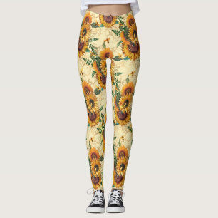Legging Presentes de girassol   Girassol arredondado
