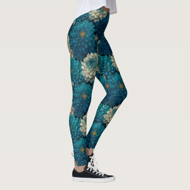 Legging Presentes de mulheres estéticas de dálias - Academ (Direita)