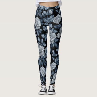 Legging Presentes Temáticos de Cardio Gardenias Prateadas