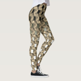 Legging preta e branco, e placas marrom dourado?