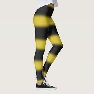 Legging Preto & amarelo Abelha-Como caneleiras do teste