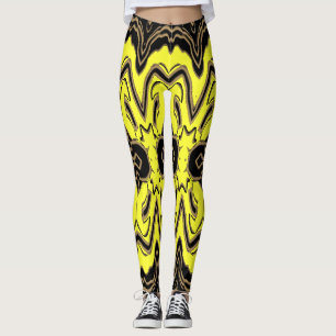 Legging Preto amarelo especial de Natal"Ratti_Creative_Art