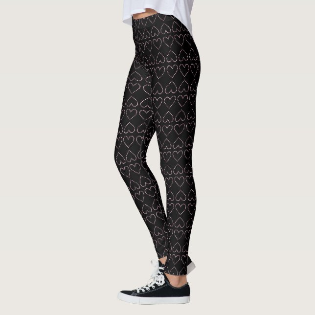 Legging Preto com Corações Doces (Esquerda)