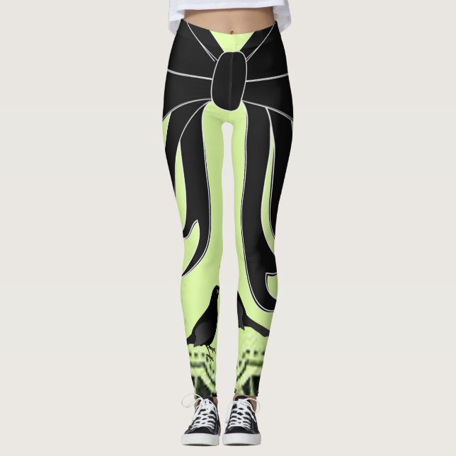 legging preto com laço (Frente)