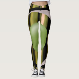 legging preto com listras verdes feminino