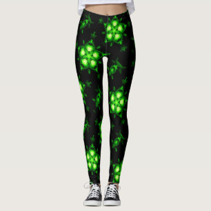 Legging preto duplo verde