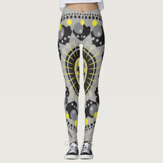 Legging Preto e amarelo