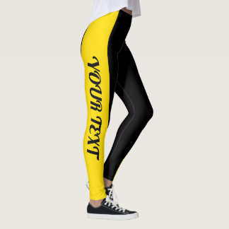 Legging Preto e amarelo