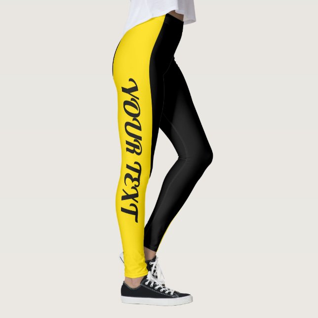 Legging Preto e amarelo (Direita)