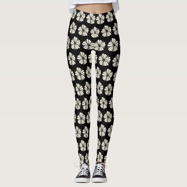 Legging Preto e bege (Frente)