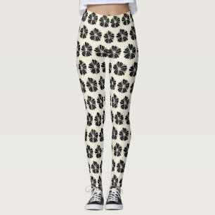 Legging Preto e bege