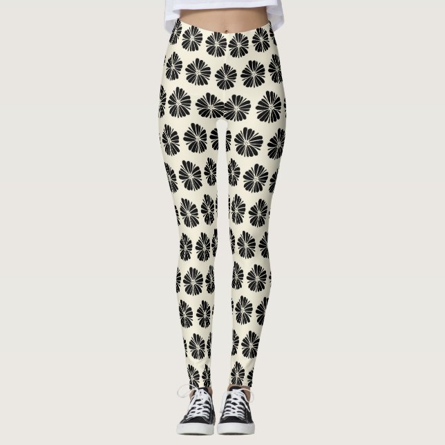 Legging Preto e bege (Frente)