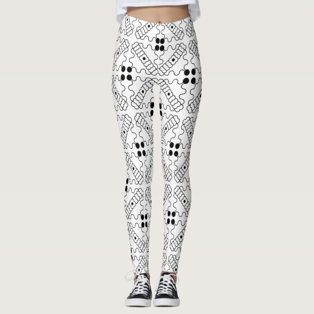 Legging Preto e bege (Frente)