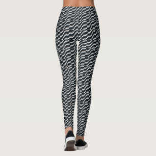 Legging Preto e Branco Elegante