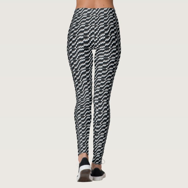 Legging Preto e Branco Elegante (Verso)