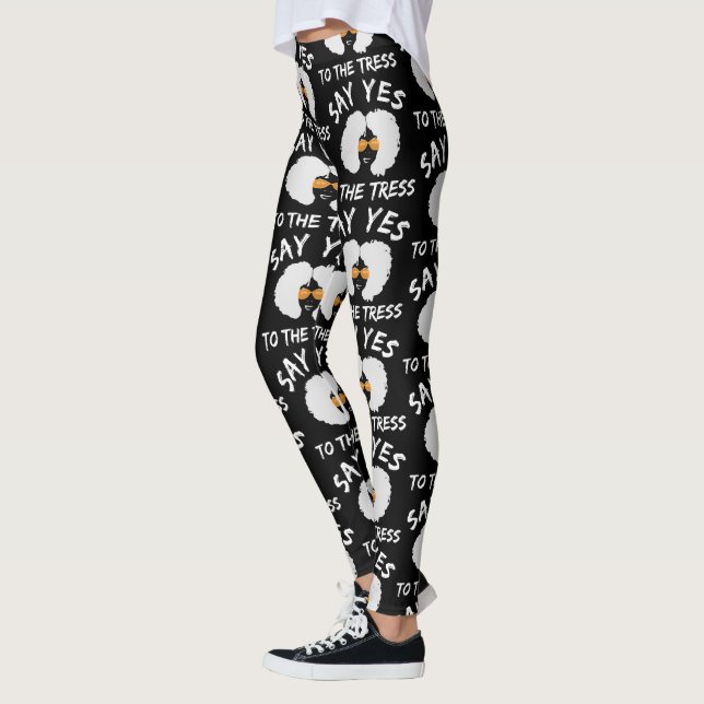 Legging Preto e Branco Grande Afro Diz Sim (Esquerda)