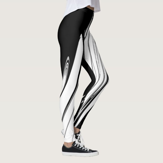 Legging Preto e Branco Moderno (Direita)