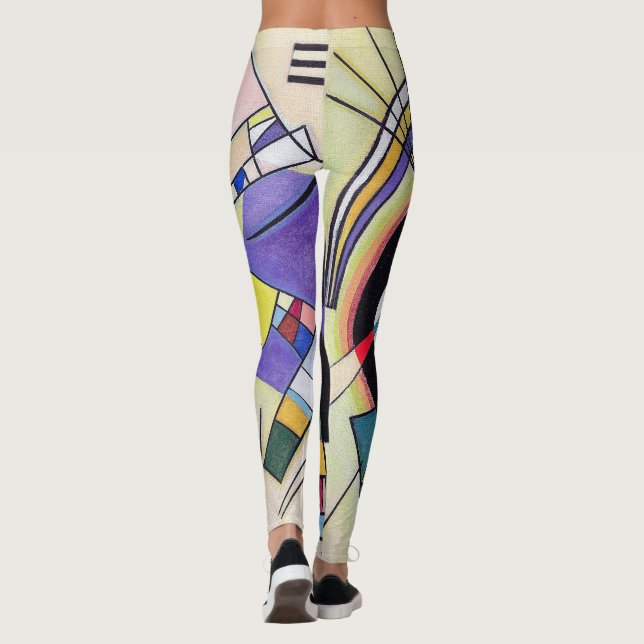 Legging Preto e Violeta - Wassily Kandinsky Arte Moderna (Verso)