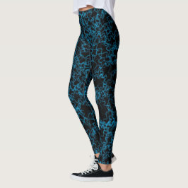 Legging Preto elétrico e azul