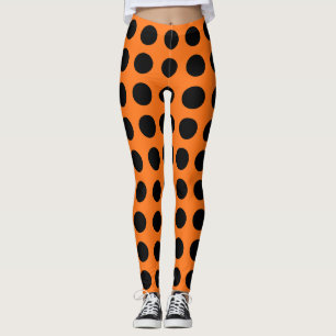 Legging Preto em Bolinhas de Grande Tamanho da Pumpkin