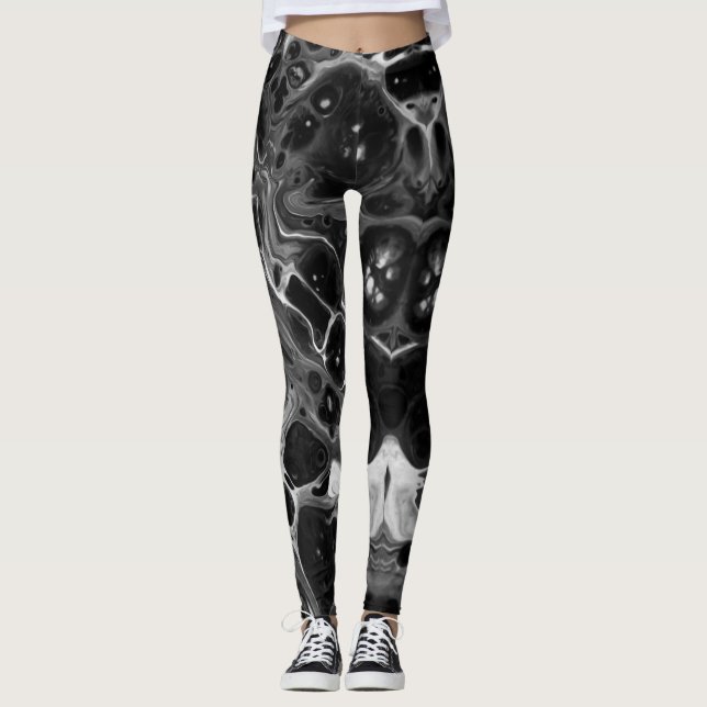 Legging Preto Funky & branco (Frente)