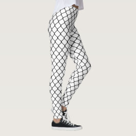 Legging Preto nos Fishnets brancos