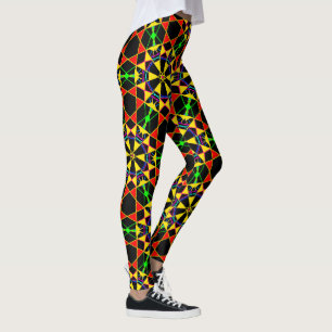 Legging Preto vermelho africano e ouro da celebração