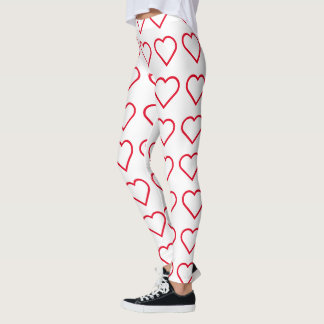 Legging Preto Vermelho legal Moderno Chic hipster colagens