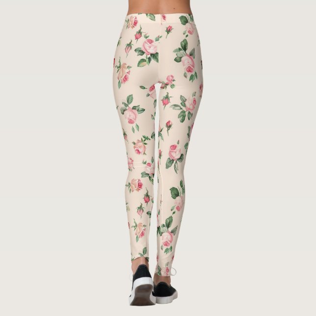 Legging Pretty Pink Roses Floral (Verso)