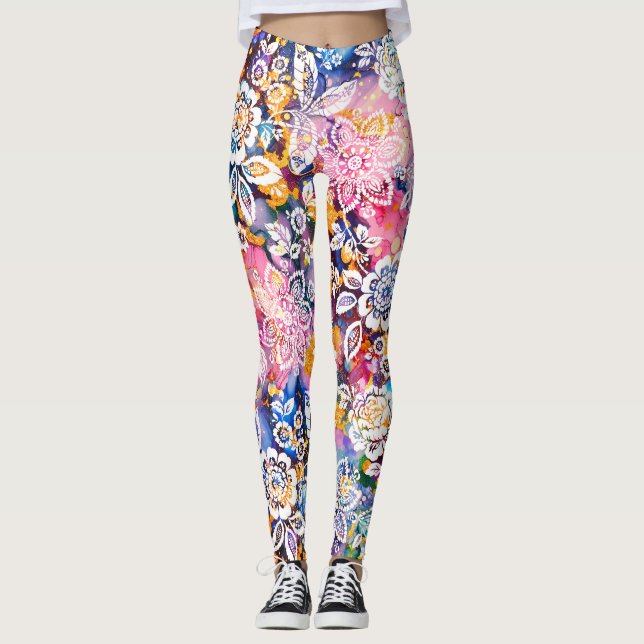 Legging Primavera Estilizado Colorido (Frente)