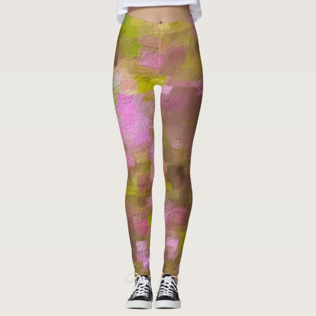 Legging Primavera Season Pinks Abstrato (Frente)