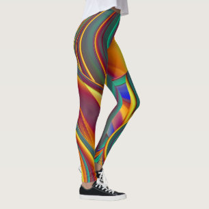 Legging Primavera Verão Outono Flores Magia