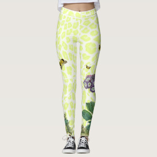 Legging Primula da lavanda em caneleiras da chita de Apple