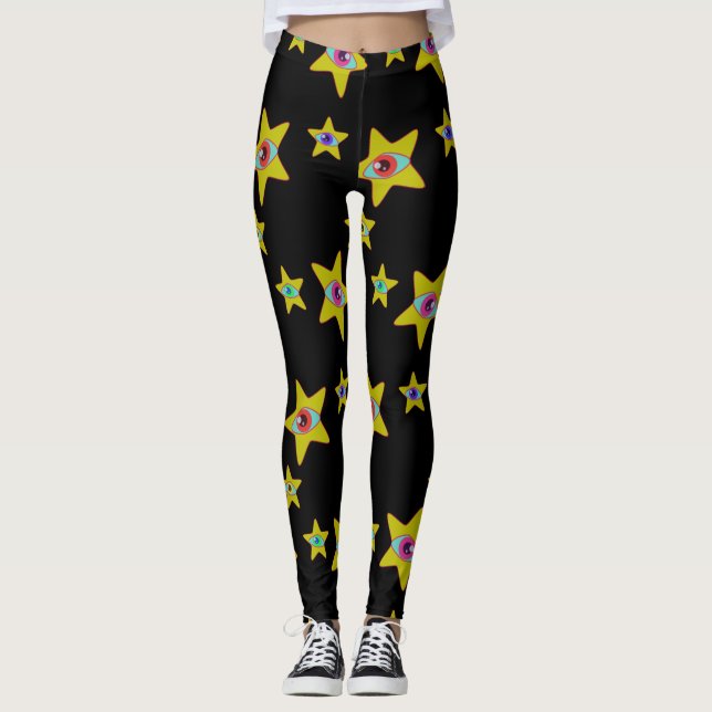 Legging Princesa Espacial Estrelas Alienígenas Olhar Sonha (Frente)