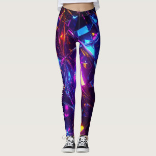 Legging Prisma Neon Futurística Personalizada