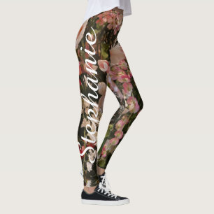 Legging Profusão de Flores de Ioga Chic com Nome