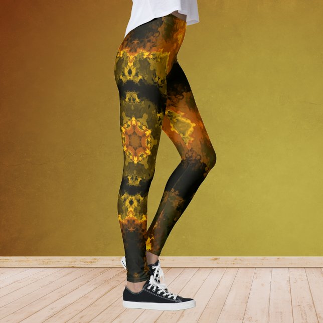 Legging Psicodélico - Amarelo e Preto (Criador carregado)