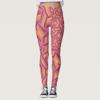 Legging Psychedelic Starburst Pattern – Groovy Pink & Oran