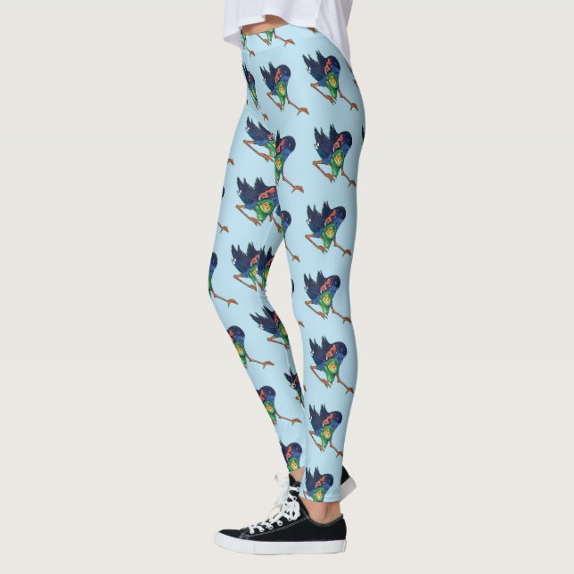 Legging Pukeko roubando um chapéu (Esquerda)