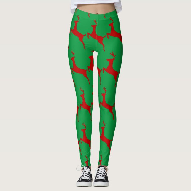 Legging Pulando Deer Vermelho Thunder_Cove (Frente)