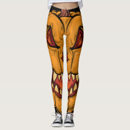 Legging Pumpkin Assustador Pernas do Monstro do Halloween
