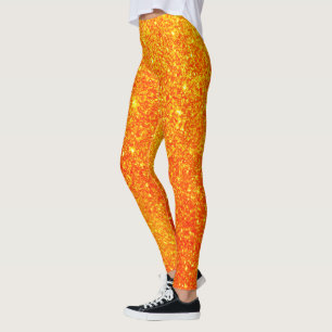 Legging Pumpkin Brilhante Brilhante Pernas de Halloween