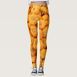Legging Pumpkins de Colheita de Pequeno Laranja