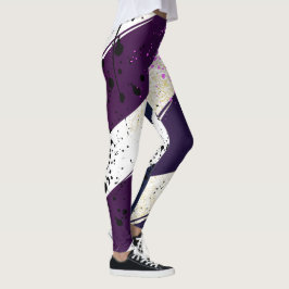 Legging Purple Ephemera vibrant color art