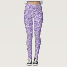 Legging Purple Lace on White Background